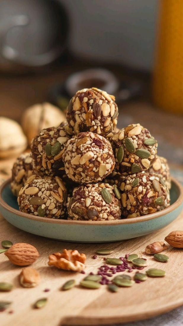 Dry fruit ladoo with almonds, cashew and dates