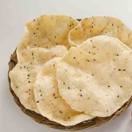 Assorted homemade papad varieties