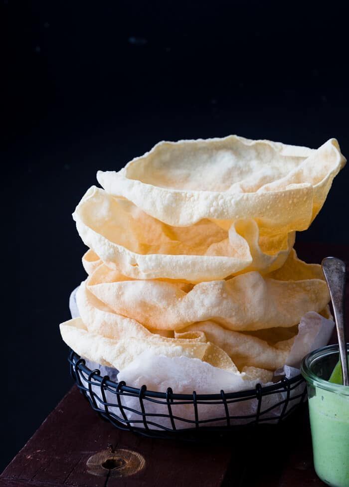 Rice khichiya papad, sun-dried