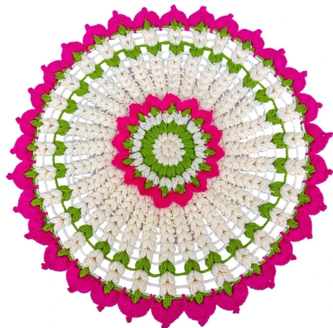 Sunflower crochet tea coasters